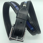 Load image into Gallery viewer, Black Leather Belt Doune Design