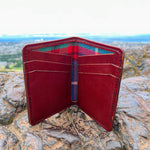 Load image into Gallery viewer, Red Leather Wallet Glencoe Design