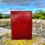Load image into Gallery viewer, Red Leather Wallet Glencoe Design