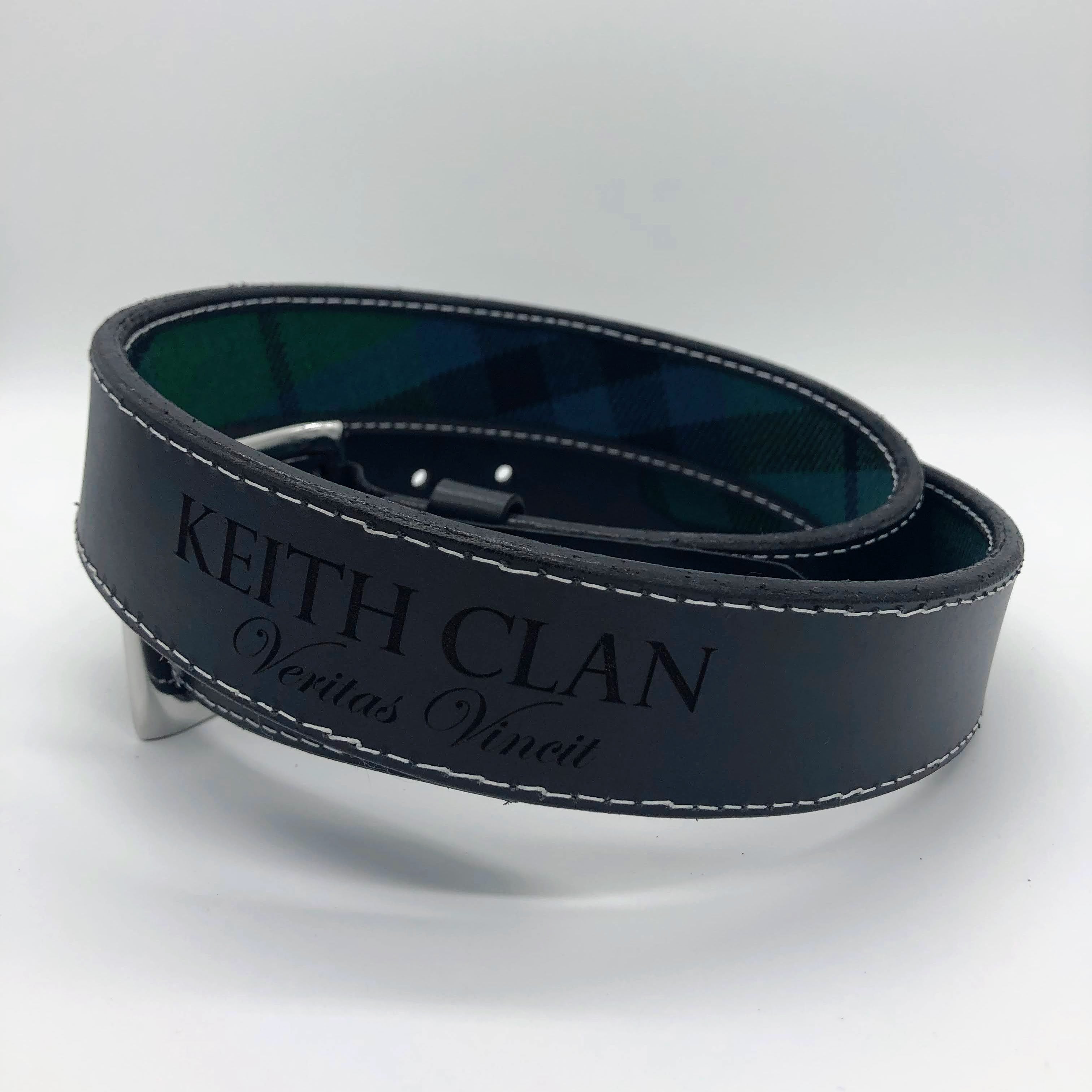 Black Leather Belt Lothian Design