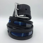 Load image into Gallery viewer, Black Leather Belt Doune Design
